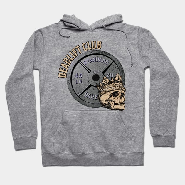 Deadlift Club Skull and Plate Hoodie by RuthlessMasculinity